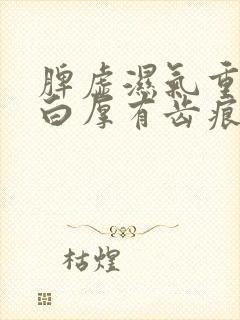 脾虚湿气重舌苔白厚有齿痕