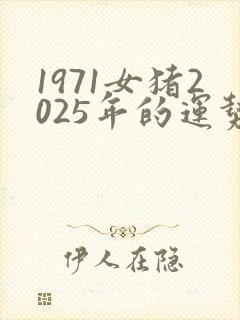 1971女猪2025年的运势及财运封面