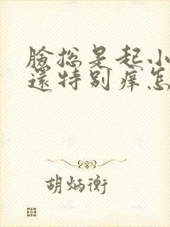 脸总是起小疙瘩还特别痒怎么回事封面