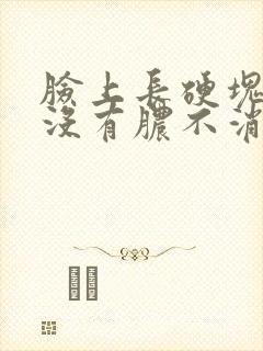 脸上长硬块痘痘没有脓不消