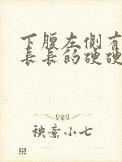 下腹左侧有一个长长的硬硬的是什么原因