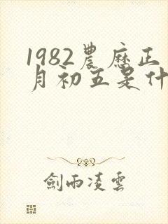 1982农历正月初五是什么命