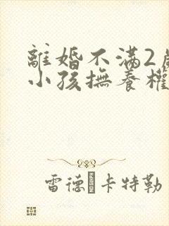 离婚不满2岁的小孩抚养权归谁