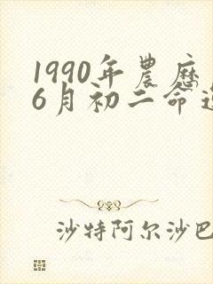 1990年农历6月初二命运如何