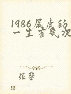 1986属虎的一生有几次婚姻