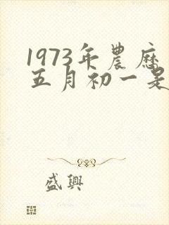 1973年农历五月初一是什么命