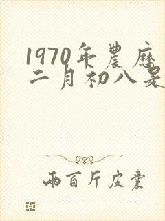 1970年农历二月初八是啥命