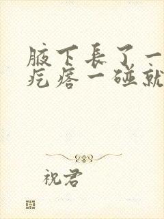 腋下长了一个硬疙瘩一碰就疼