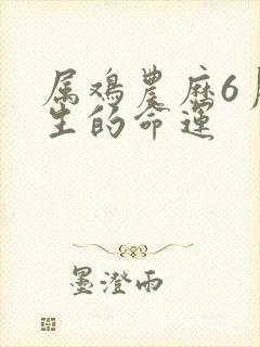 属鸡农历6月出生的命运