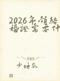 2026年领结婚证需要什么证件