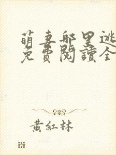 萌妻哪里逃小说免费阅读全文封面