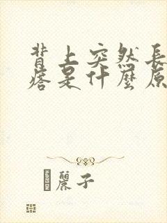 背上突然长红疙瘩是什么原因