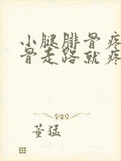 小腿腓骨疼痛胫骨走路就疼封面