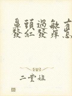 鼻头过敏有疙瘩发红发痒怎么治疗