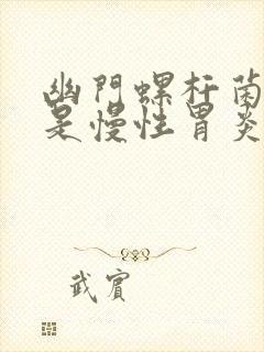 幽门螺杆菌感染是慢性胃炎的主要病因封面