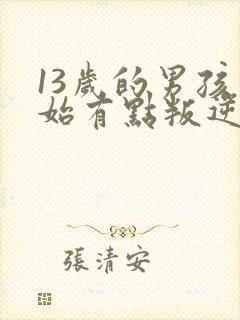 13岁的男孩开始有点叛逆了该怎么办