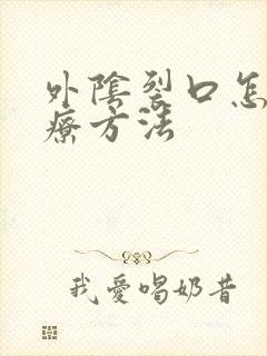 外阴裂口怎么治疗方法