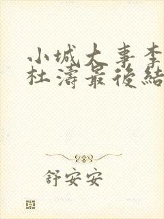 小城大事李秋萍杜涛最后结局