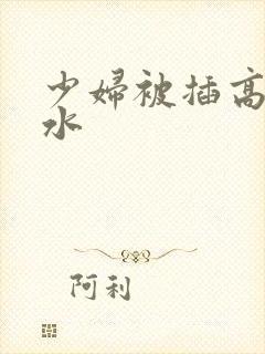 少妇被插高潮喷水