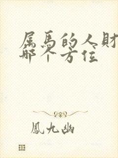 属马的人财运在哪个方位