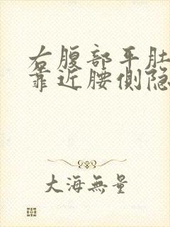 右腹部平肚脐眼靠近腰侧隐隐疼封面