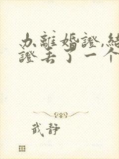 办离婚证,结婚证丢了一个,怎么办封面