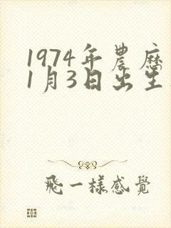 1974年农历1月3日出生人的命运