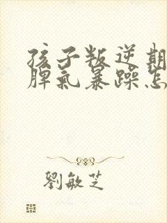 孩子叛逆期厌学脾气暴躁怎么办封面