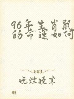 96年生肖鼠男的命运如何封面