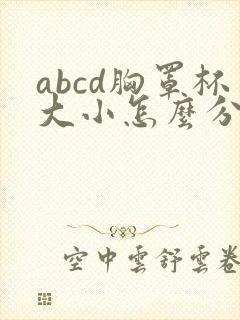 abcd胸罩杯大小怎么分