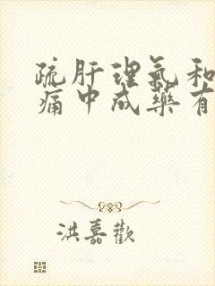 疏肝理气和胃止痛中成药有哪些封面