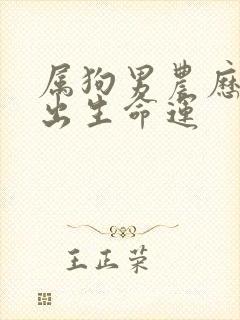 属狗男农历四月出生命运