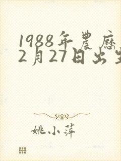 1988年农历2月27日出生男命