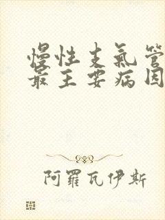 慢性支气管炎的最主要病因是