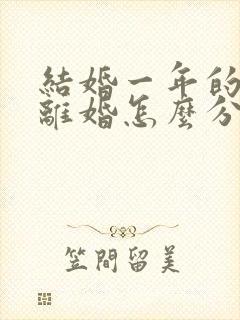 结婚一年的夫妻离婚怎么分财产