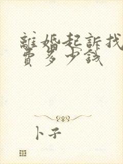 离婚起诉找律师费多少钱