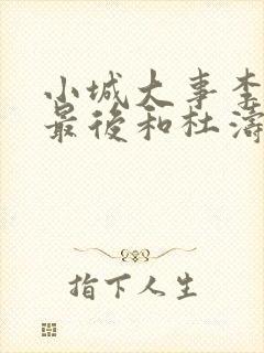 小城大事李秋萍最后和杜涛在一起了吗