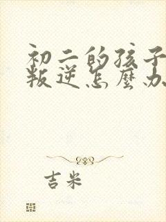 初二的孩子厌学叛逆怎么办