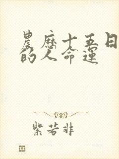 农历十五日出生的人命运