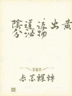 阴道流出黄色的分泌物