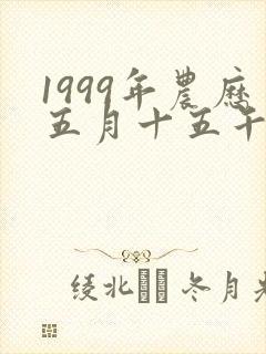 1999年农历五月十五午时出生的男孩命运