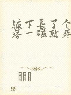 腋下长了个硬疙瘩一碰就疼