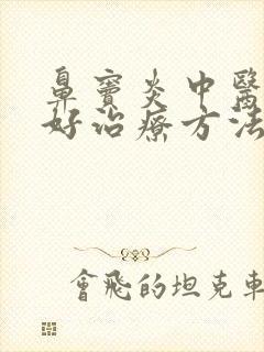 鼻窦炎中医的最好治疗方法封面