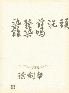 染发前洗头了还能染吗