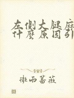 左侧大腿麻木是什么原因引起的