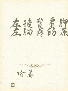 左后背肩胛骨和左胸疼的原因