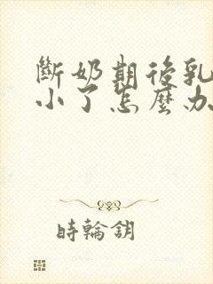 断奶期后乳房变小了怎么办