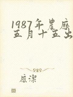 1987年农历五月十五出生的人命运女孩