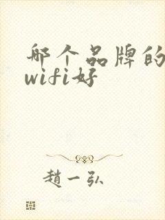 哪个品牌的无线wifi好