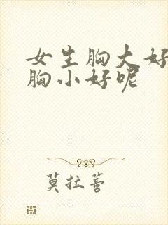 女生胸大好还是胸小好呢封面